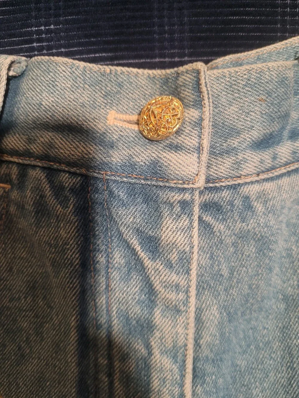 Vintage Light Blue Embroidered Denim Shorts - Women's Summer Casual
